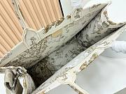 Fortok Dior Dioriviera Large Dior Book Tote with Strap Beige Toile de Jouy Floral Garden Embroidery 41*14*32cm - 3