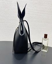 Fortok Loewe Scarf Backpack Smooth Calfskin Black 22.5x18x9.5cm - 3