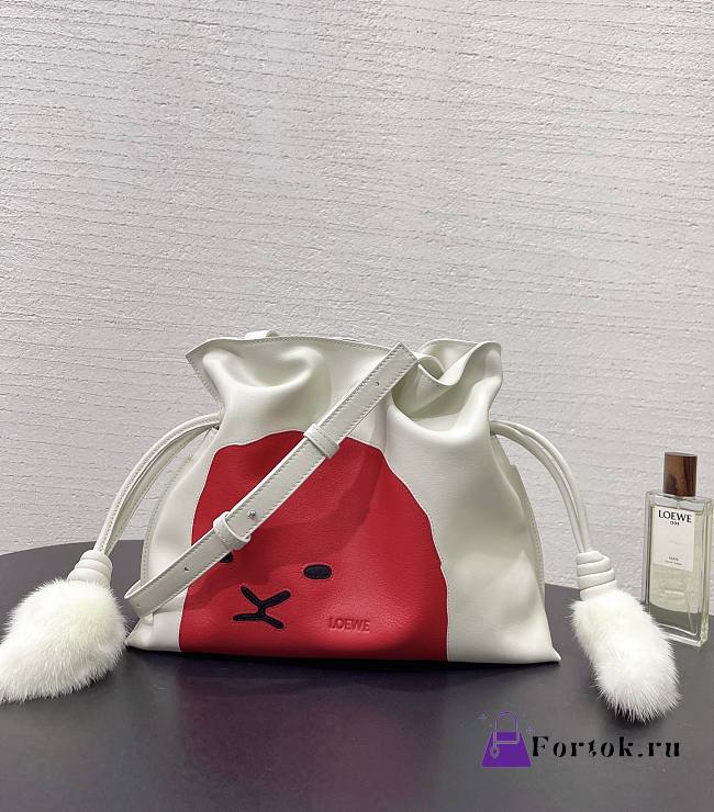 Fortok LOEWE Medium Lion Intarsio Flamenco Clutch Calfskin 30✕24.5✕10cm - 1