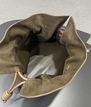 Fortok LOEWE Flamenco Clutch Bag Tundra Green Suede 30✕24.5✕10cm - 6