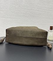 Fortok LOEWE Flamenco Clutch Bag Tundra Green Suede 30✕24.5✕10cm - 2