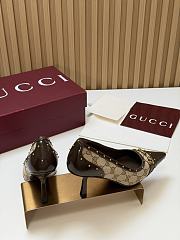 Fortok Gucci Horsebit Heels Pointed Toe Canvas 7.5cm - 4
