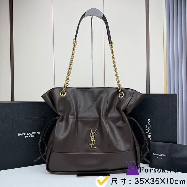 Fortok Saint Laurent YSL Jamie Shopping Dark Brown 35x35x10cm - 1