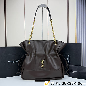 Fortok Saint Laurent YSL Jamie Shopping Dark Brown 35x35x10cm