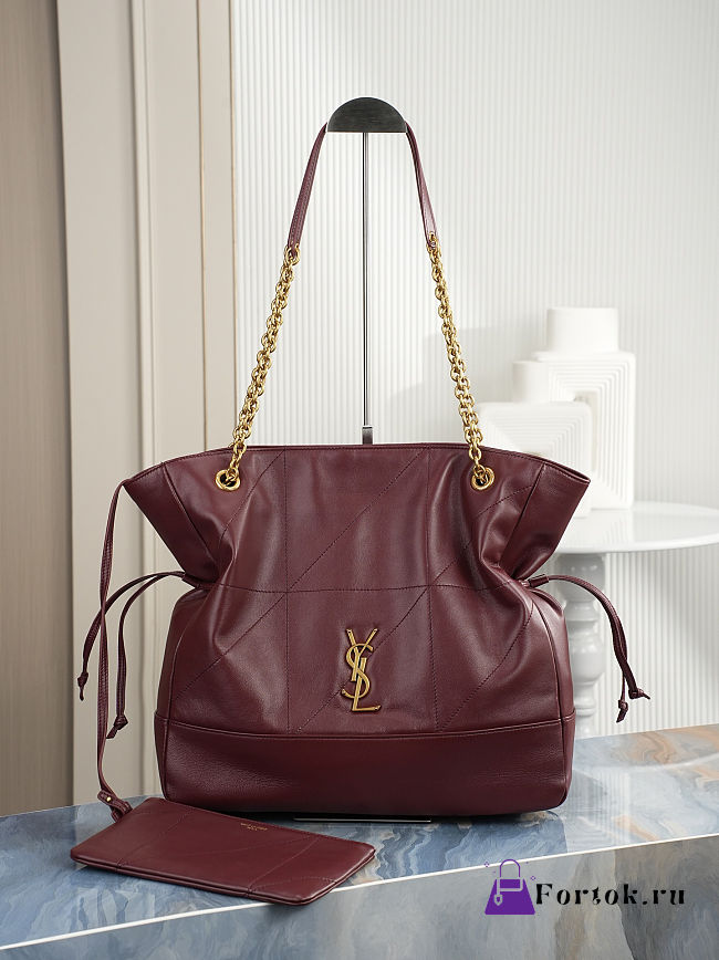 Fortok Saint Laurent YSL Jamie Shopping Burgundy 35x35x10cm - 1