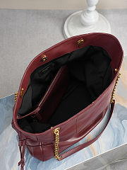Fortok Saint Laurent YSL Jamie Shopping Burgundy 35x35x10cm - 4
