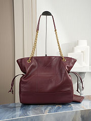 Fortok Saint Laurent YSL Jamie Shopping Burgundy 35x35x10cm - 6