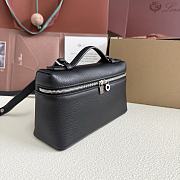 Fortok Loro Piana Extra Pocket L19 Grained Calfskin Black 11 x 19 x 6.5cm - 4
