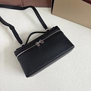 Fortok Loro Piana Extra Pocket L19 Grained Calfskin Black 11 x 19 x 6.5cm - 2