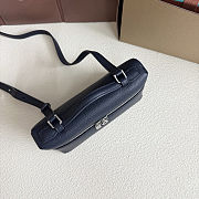 Fortok Loro Piana Extra Pocket L19 Grained Calfskin Navy Blue 11 x 19 x 6.5cm - 4