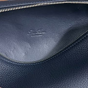 Fortok Loro Piana Extra Pocket L19 Grained Calfskin Navy Blue 11 x 19 x 6.5cm - 6