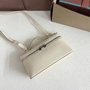Fortok Loro Piana Extra Pocket L19 Grained Calfskin Cream 11 x 19 x 6.5cm  - 2