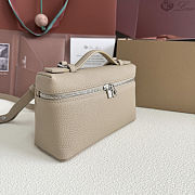 Fortok Loro Piana Extra Pocket L19 Grained Calfskin Cream Beige 11 x 19 x 6.5cm - 2