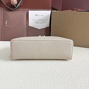Fortok Loro Piana Extra Pocket L19 Grained Calfskin White 11 x 19 x 6.5cm - 6
