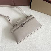 Fortok Loro Piana Extra Pocket L19 Grained Calfskin White 11 x 19 x 6.5cm - 3