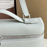 Fortok Loro Piana Extra Pocket L19 Grained Calfskin Eucalyptus 11 x 19 x 6.5cm  - 6