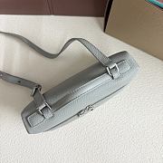 Fortok Loro Piana Extra Pocket L19 Grained Calfskin Eucalyptus 11 x 19 x 6.5cm  - 4