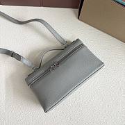 Fortok Loro Piana Extra Pocket L19 Grained Calfskin Eucalyptus 11 x 19 x 6.5cm  - 3