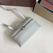 Fortok Loro Piana Extra Pocket L19 Grained Calfskin Minty Breeze 11 x 19 x 6.5cm  - 6