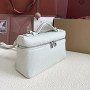 Fortok Loro Piana Extra Pocket L19 Grained Calfskin Minty Breeze 11 x 19 x 6.5cm  - 3