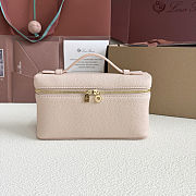 Fortok Loro Piana Extra Pocket L19 Grained Calfskin Feather Pink 11 x 19 x 6.5cm  - 1