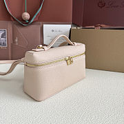 Fortok Loro Piana Extra Pocket L19 Grained Calfskin Feather Pink 11 x 19 x 6.5cm  - 6