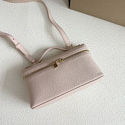 Fortok Loro Piana Extra Pocket L19 Grained Calfskin Feather Pink 11 x 19 x 6.5cm  - 2