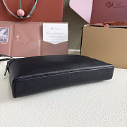 Fortok Loro Piana Extra Pouch L29 Grained Calfskin Black 29 x 18 x 5 cm - 2