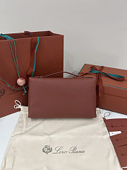 Fortok Loro Piana Extra Pouch L29 Grained Calfskin Kummel 29 x 18 x 5 cm  - 3