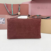 Fortok Loro Piana Extra Pouch L29 Calfskin Burgundy 29 x 18 x 5 cm - 6