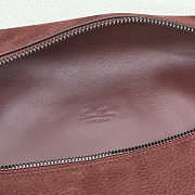 Fortok Loro Piana Extra Pouch L29 Calfskin Burgundy 29 x 18 x 5 cm - 3