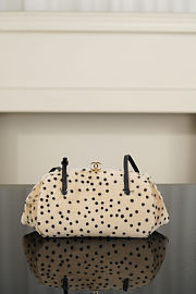 Fortok Chanel Pony Hair Cheetah Print  Clutch 29.5x13x20cm - 5