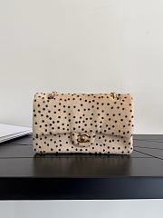 Fortok Chanel Pony Hair Cheetah Print Medium Flap Bag 15×25×6.5cm - 1