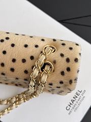 Fortok Chanel Pony Hair Cheetah Print Medium Flap Bag 15×25×6.5cm - 5