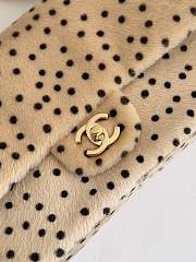 Fortok Chanel Pony Hair Cheetah Print Medium Flap Bag 15×25×6.5cm - 3