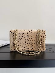 Fortok Chanel Pony Hair Cheetah Print Medium Flap Bag 15×25×6.5cm - 6
