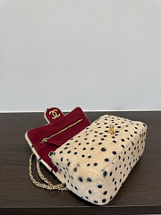 Fortok Chanel Pony Hair Cheetah Print Mini Flap Bag 12×20×6cm - 5