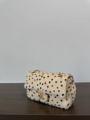 Fortok Chanel Pony Hair Cheetah Print Mini Flap Bag 12×20×6cm - 4