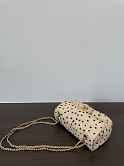Fortok Chanel Pony Hair Cheetah Print Mini Flap Bag 12×20×6cm - 3