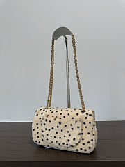 Fortok Chanel Pony Hair Cheetah Print Mini Flap Bag 12×20×6cm - 2