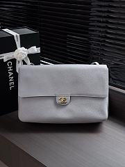 Fortok Chanel Maxi Flap Bag Grey 26x38.5x11cm - 1