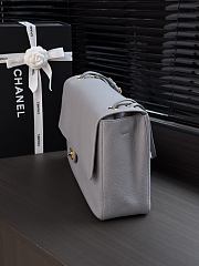 Fortok Chanel Maxi Flap Bag Grey 26x38.5x11cm - 5