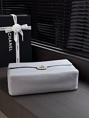 Fortok Chanel Maxi Flap Bag Grey 26x38.5x11cm - 3