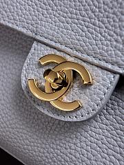 Fortok Chanel Maxi Flap Bag Grey 19.5x32x10cm - 5