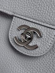 Fortok Chanel Maxi Flap Bag Grey Silver Hardware 26x38.5x11cm - 4