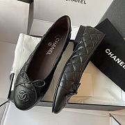 Fortok Chanel Black Aged Calfskin Ballet Flats - 6