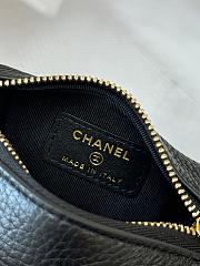 Fortok Chanel Micro Top Handle Round Hobo Pouch Black  - 5