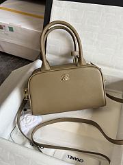 Fortok Chanel Large Bowling Bag Khaki 20.5x11.5x9cm  - 1