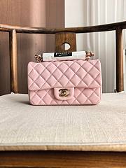 Fortok Chanel Mini Flap Bag Pink 20cm - 1