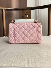 Fortok Chanel Mini Flap Bag Pink 20cm - 2
